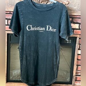Dior Black Short Sleeve Logo Tee